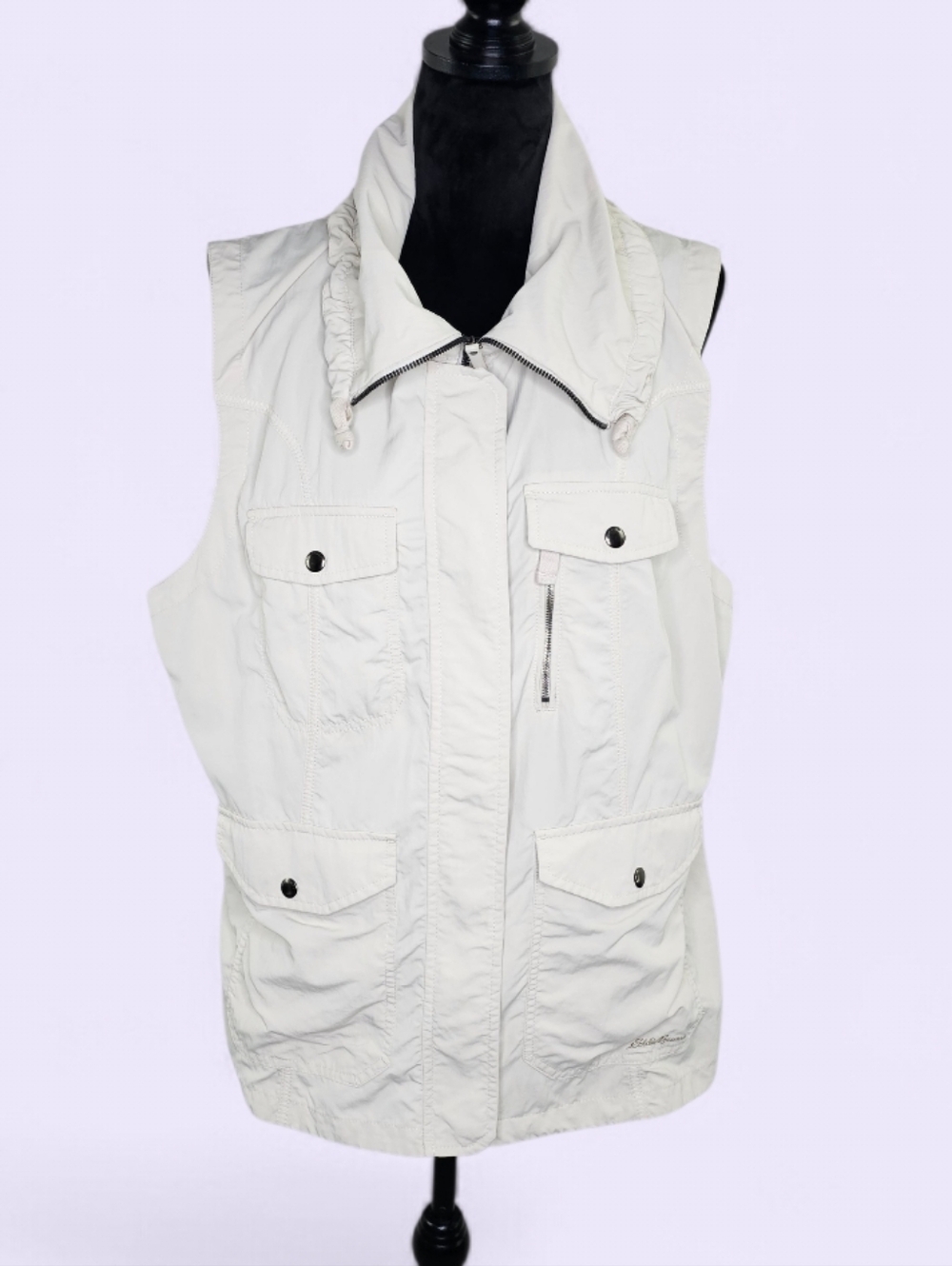 Eddie Bauer Vintage 90's Cream Utility travel Travex vest 2XL Tall